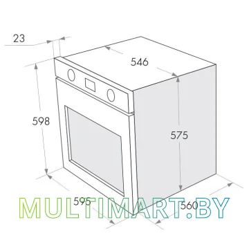 Газовый духовой шкаф MAUNFELD MGOG 673S картинка 2